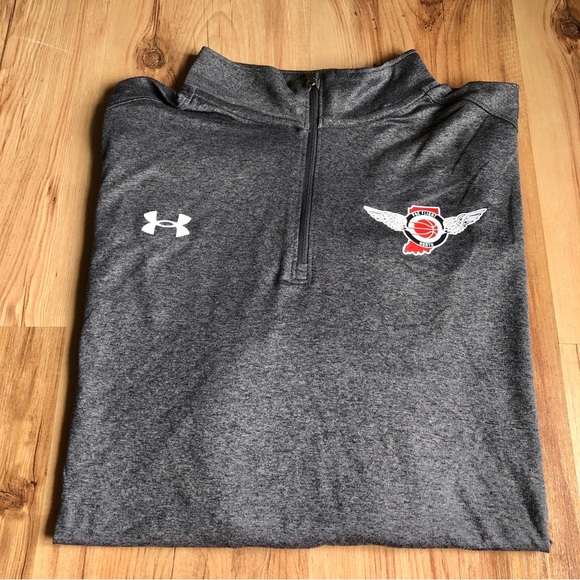 UNDER ARMOUR Pullover Shirt Jersey 1/4 Zip Gray XXL Men’s - Picture 2 of 15